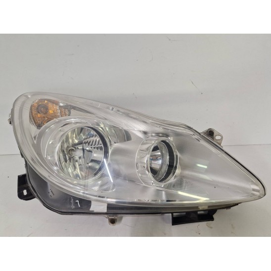 right headlamp. for OPEL Corsa (s07) 1.2 16V GPL-TECH (59Kw) Ber 5p/b-g/1229cc 13186382