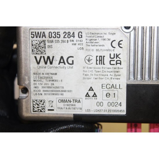 centralina telefono par SEAT Arona (kj7) 1.0 TGI 5WA035284G,5WA035284B,356765874250770,89882390000539961931,301VISM965190