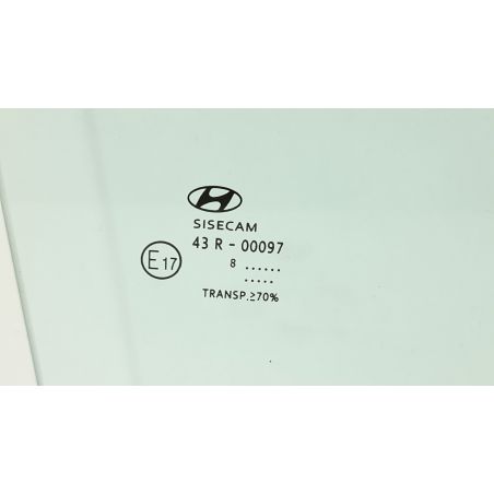 Vetro Cristallo Scendente Porta Posteriore Destra per HYUNDAI I20 1.2 16V (55KW) BER 5P/B/1248CC 43R-00097