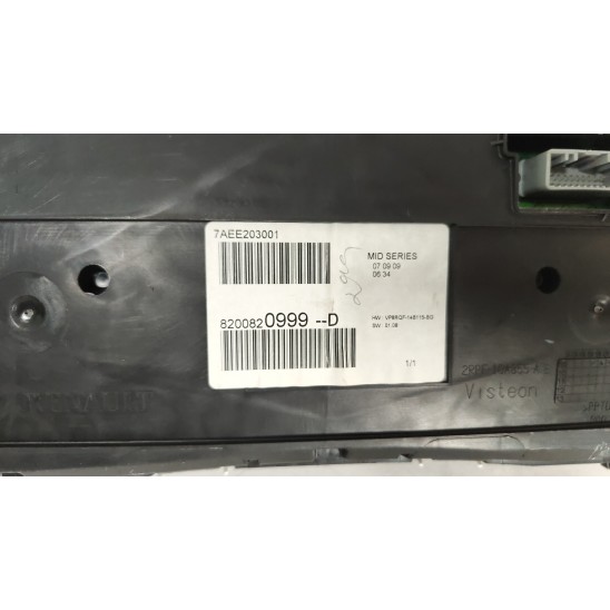 quadro strumenti renault clio 1.2 74 kw benzina 2005-2009 d4fh7 820082099--d per RENAULT Clio 2005-2009 820082099--D